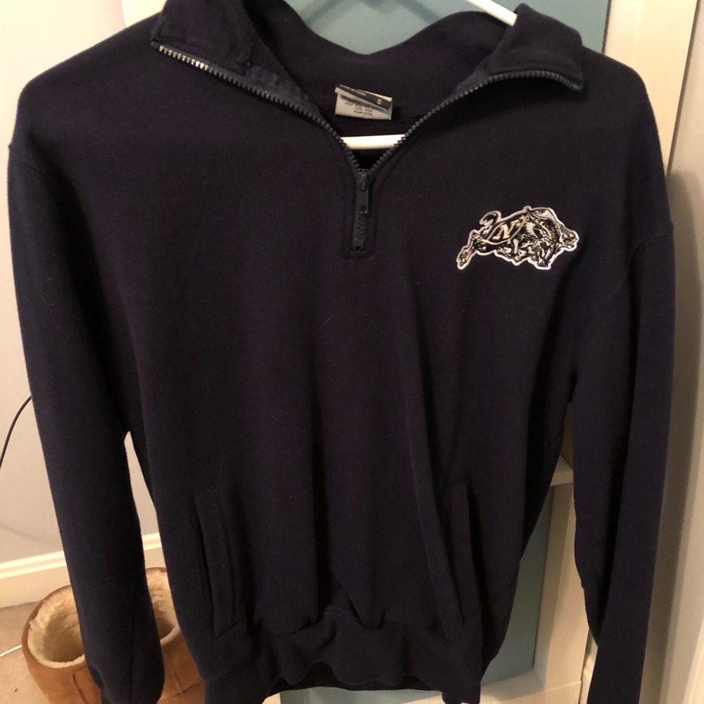 NWOT Navy Quarter Zip